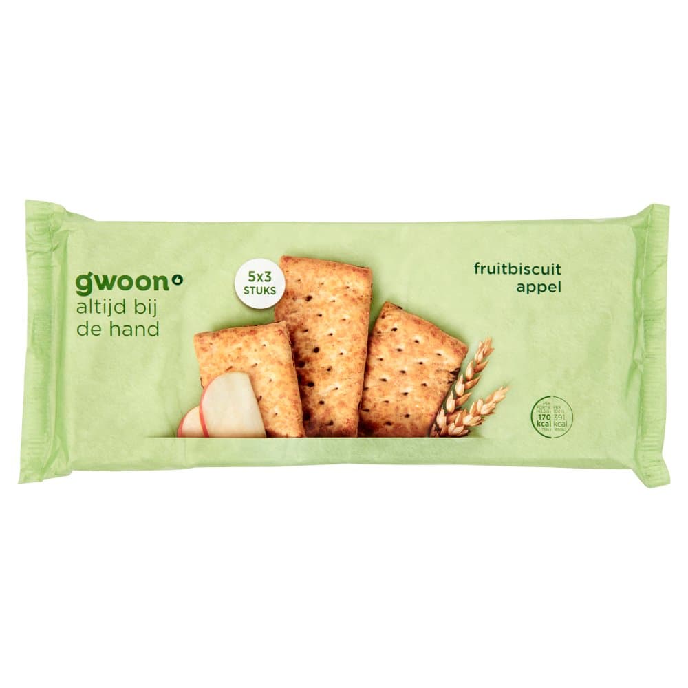 G'woon fruitbiscuit appel