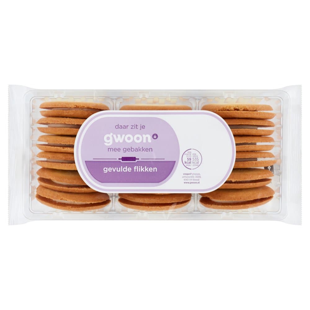 G'woon gevulde flikken 200gr.