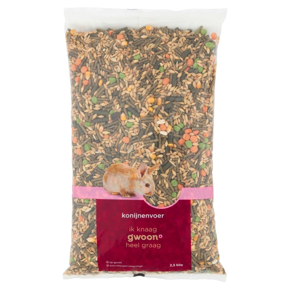 G'woon konijnenvoer 2500gr