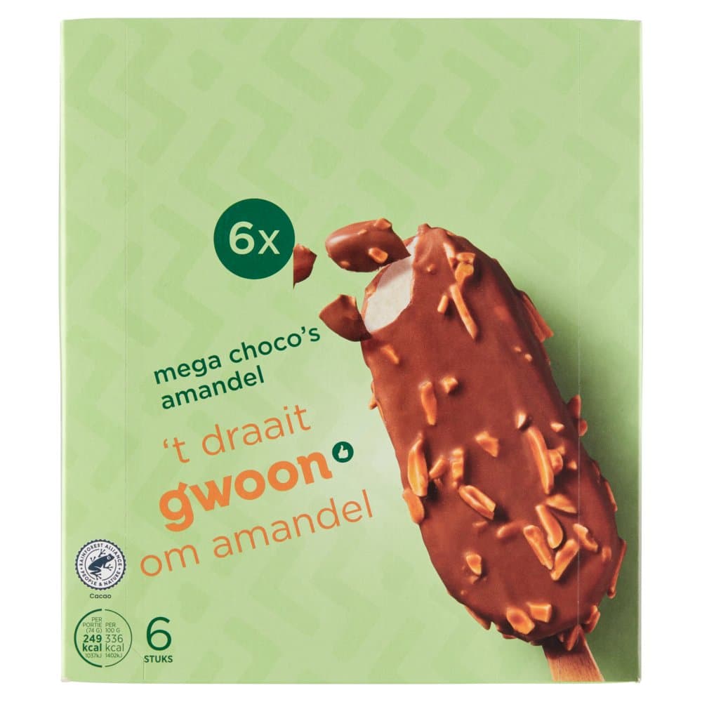 G'woon mega choco's amandel 6s