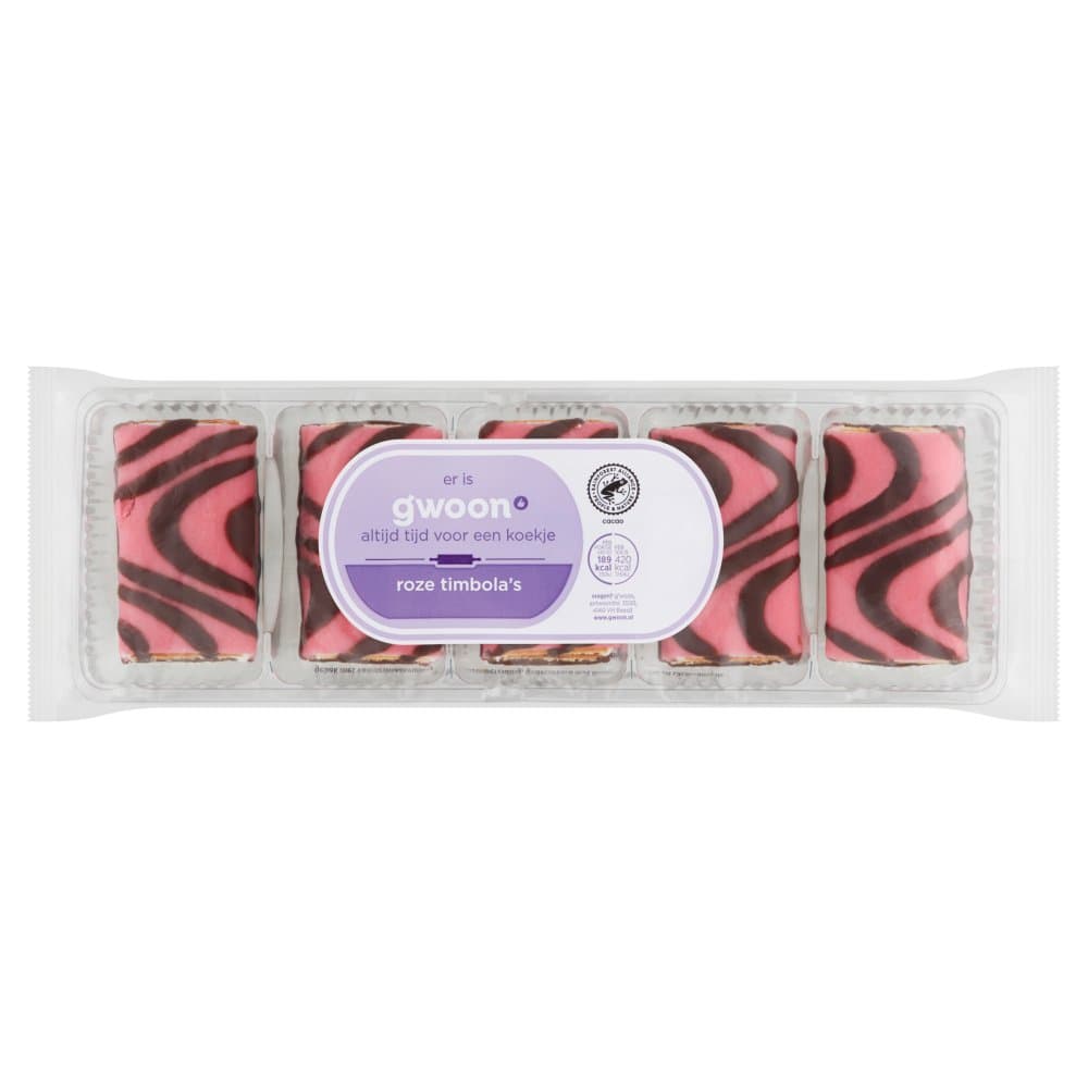 G'woon roze timbola's 225 gram