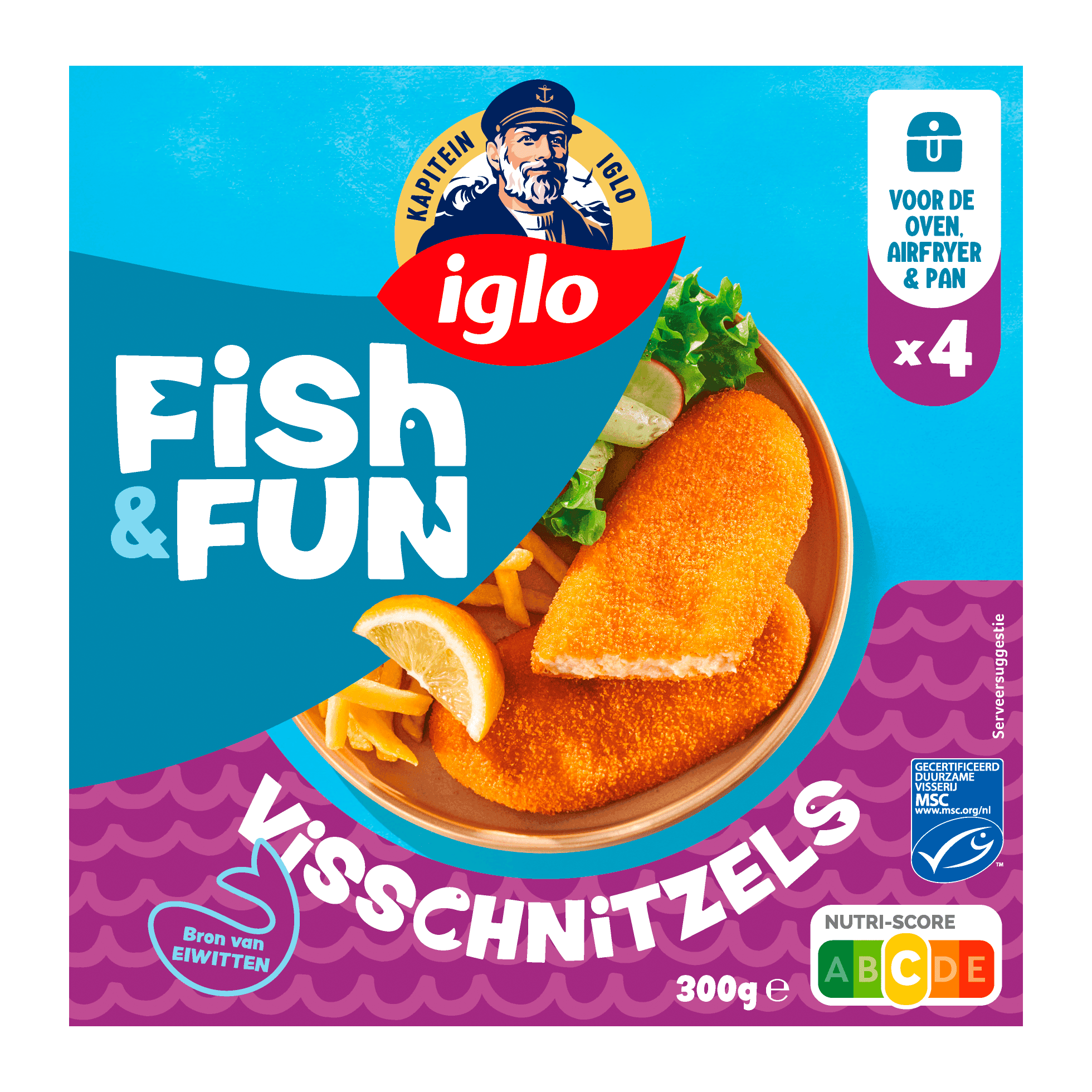 Iglo Fish & Fun Visschnitzels