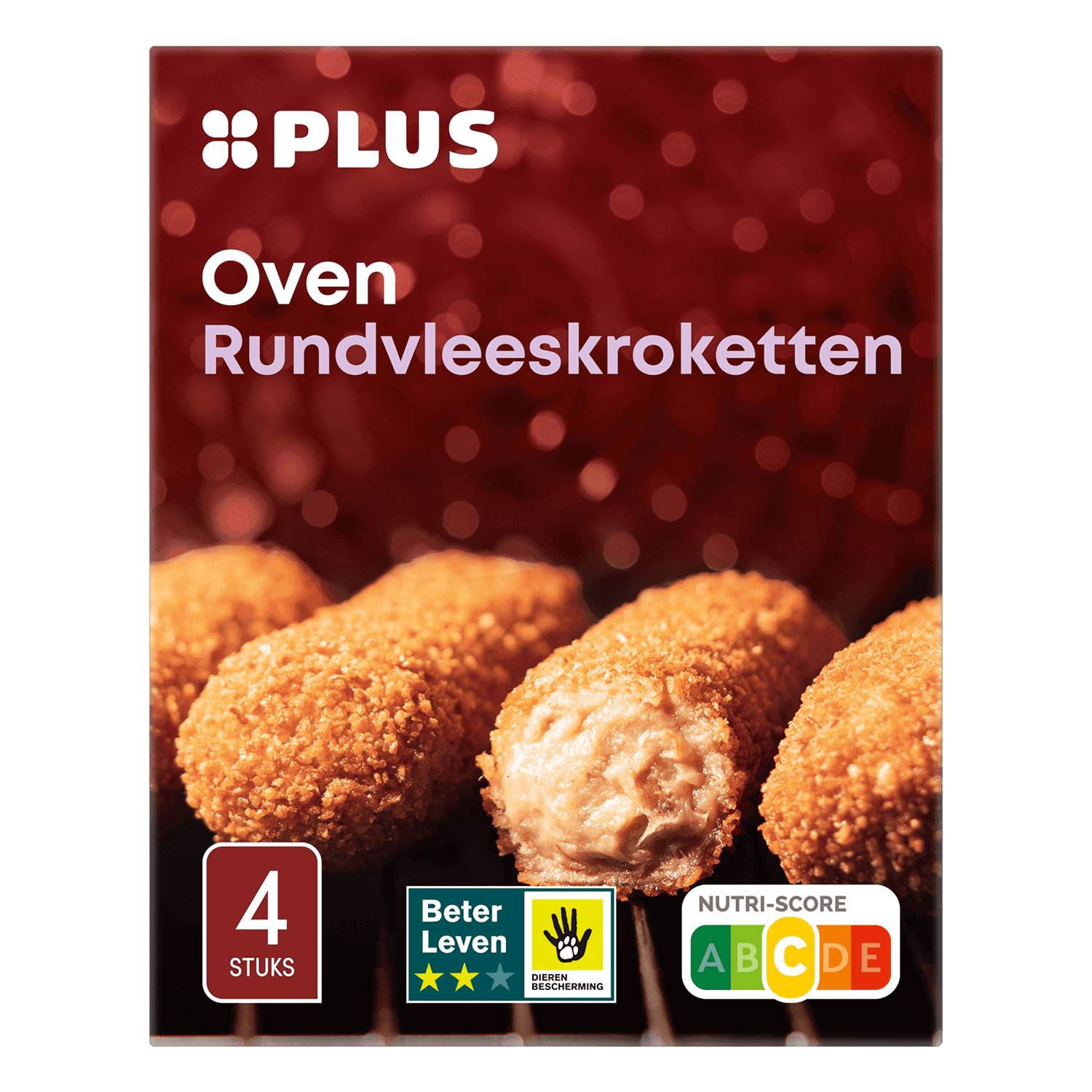 PLUS Oven rundvleeskroketten 4 stuks