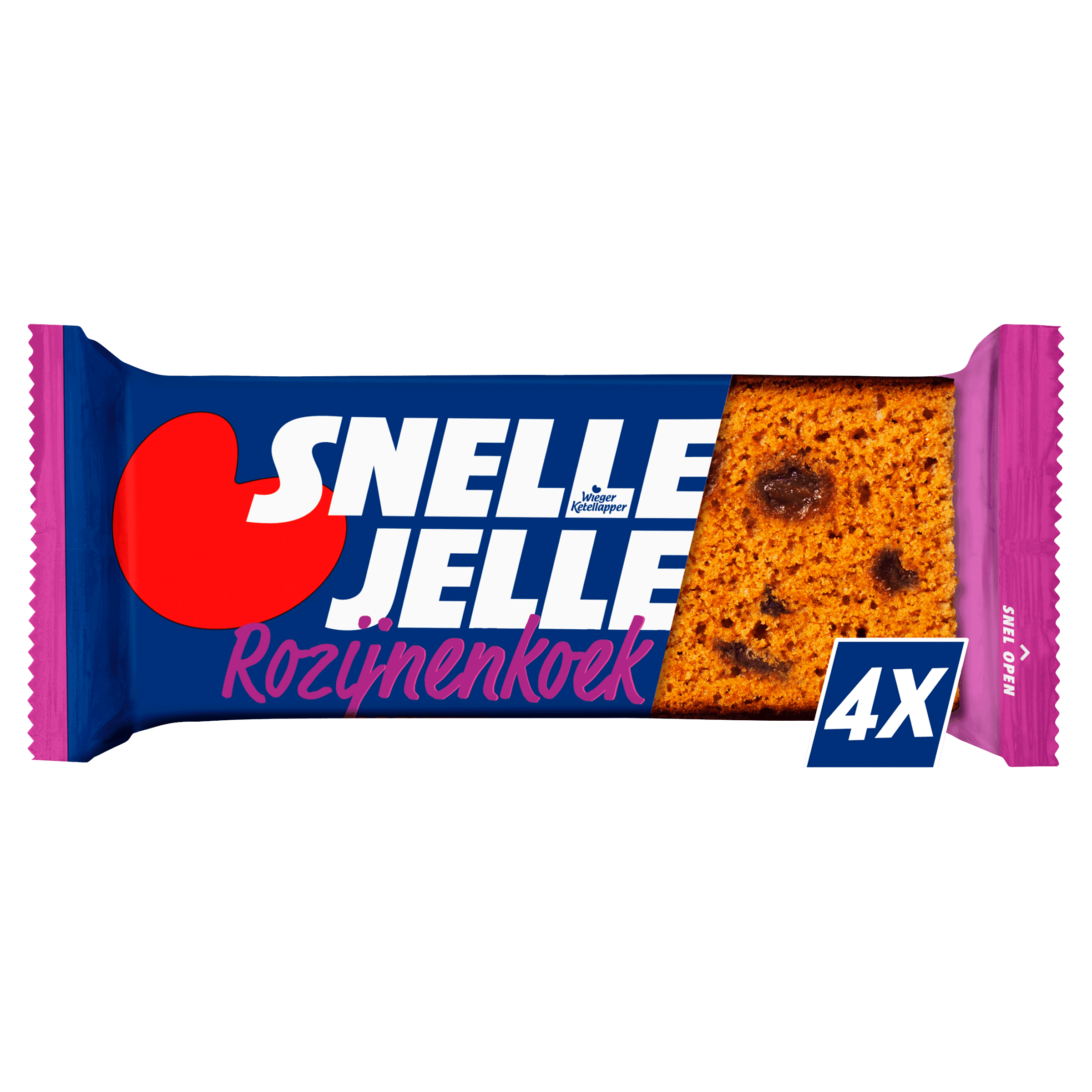 Snelle Jelle Ontbijtkoek rozijnenkoek 4 stuks