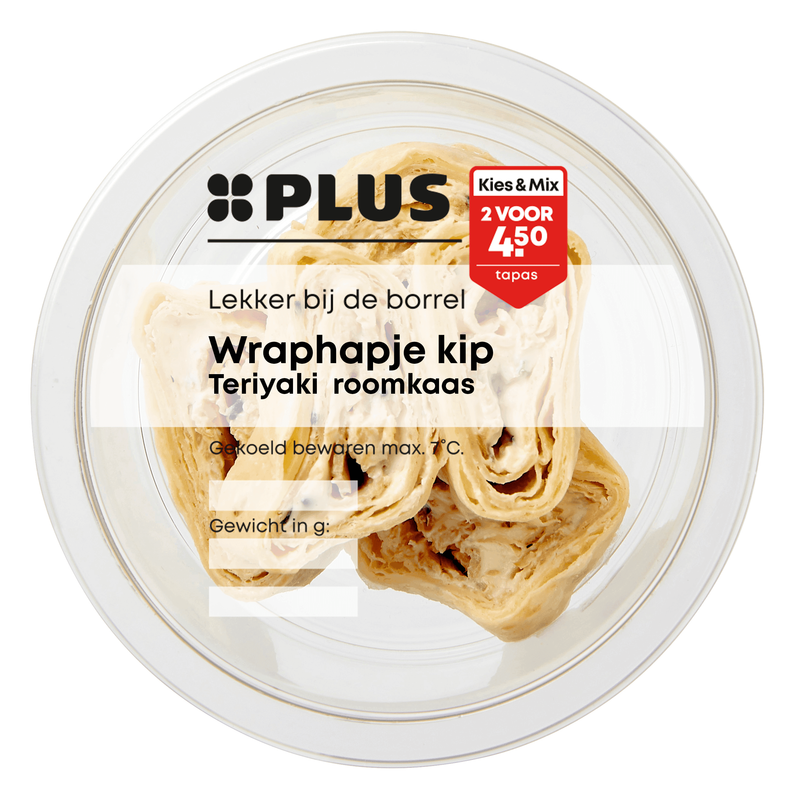 PLUS Wraphapje kip Teriyaki roomkaas