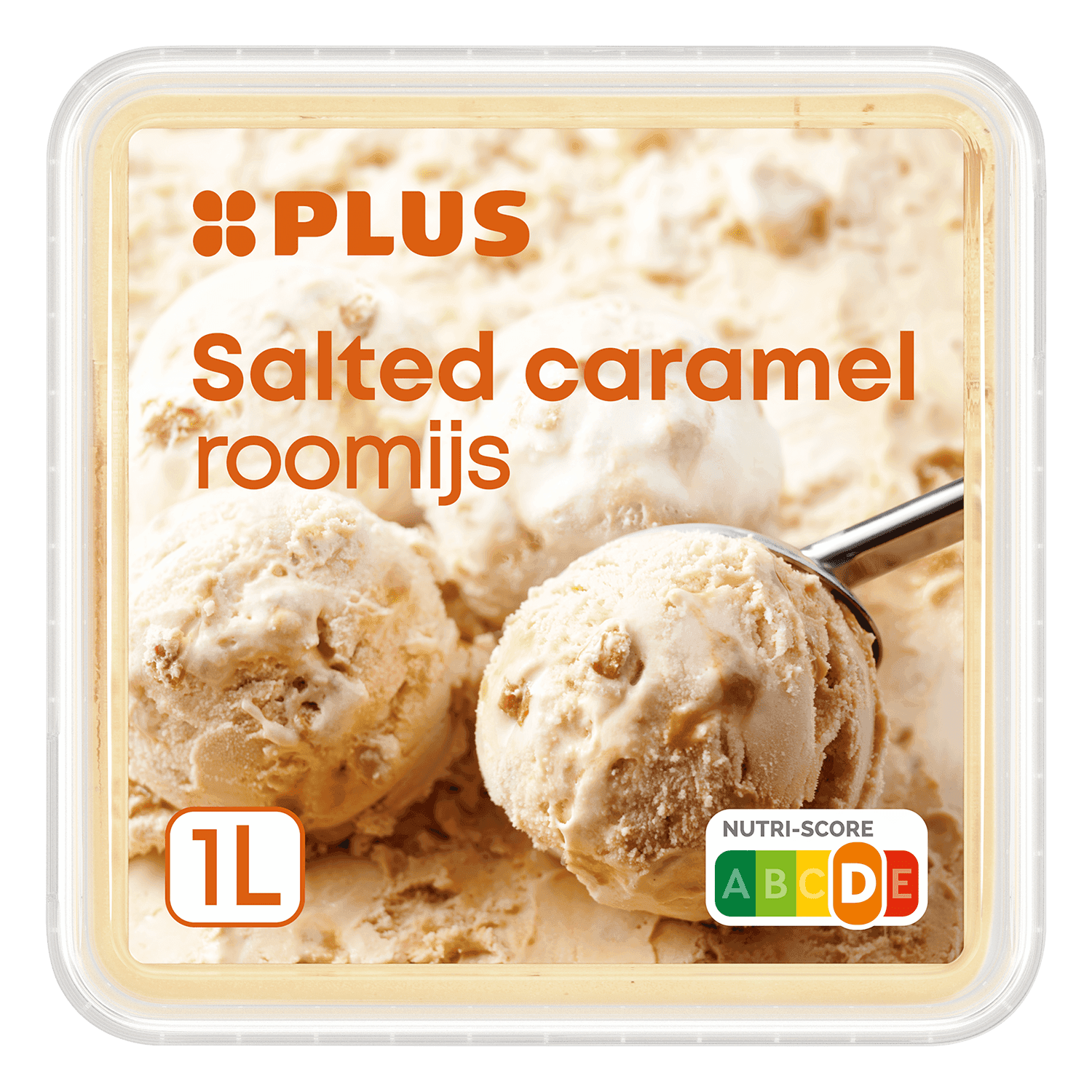 PLUS Roomijs salted caramel 1000ml