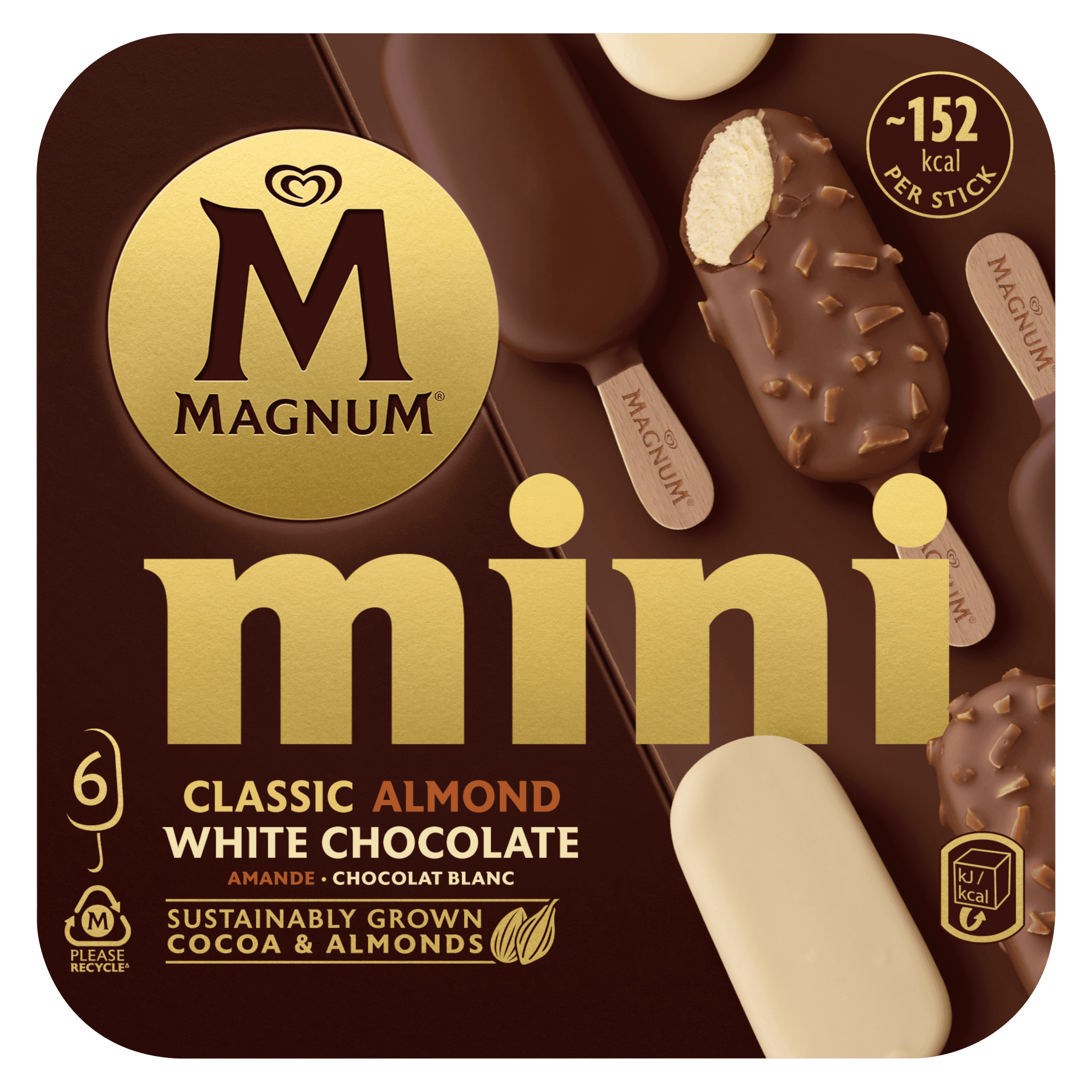 Magnum Mini classic almond white chocolate