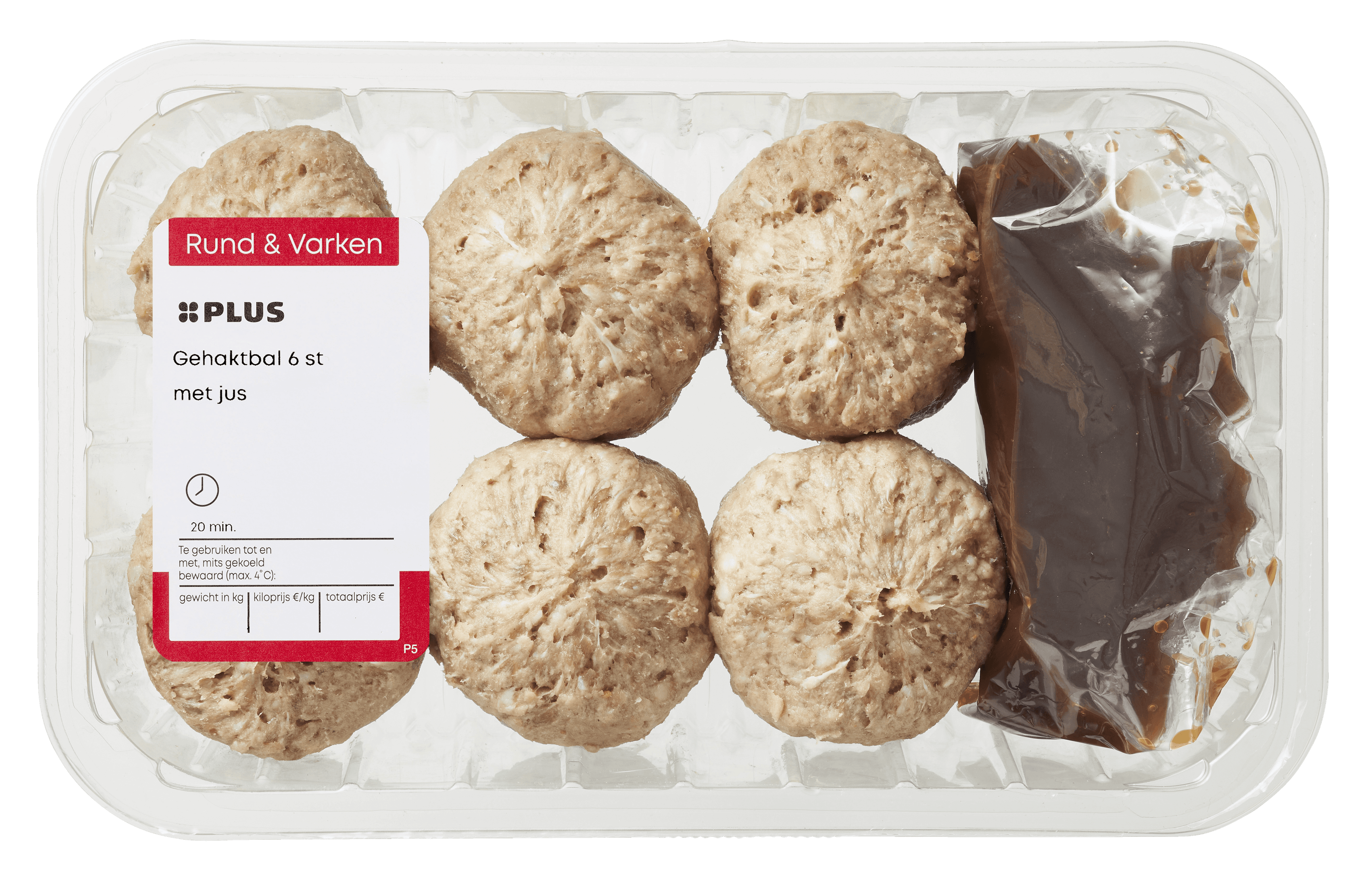 PLUS Gehaktbal met jus 6 st.