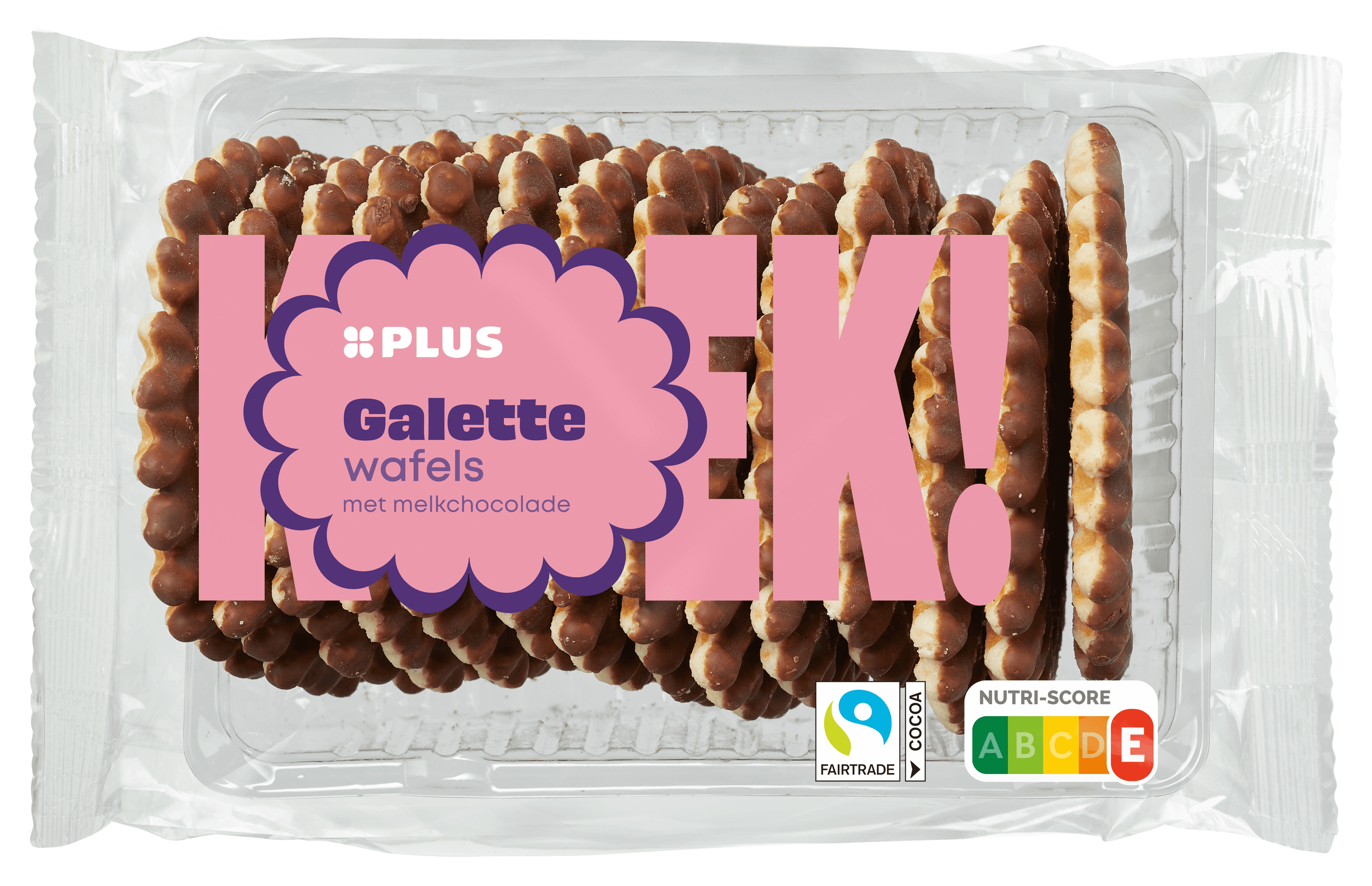 PLUS Galetten wafels choco Fairtrade