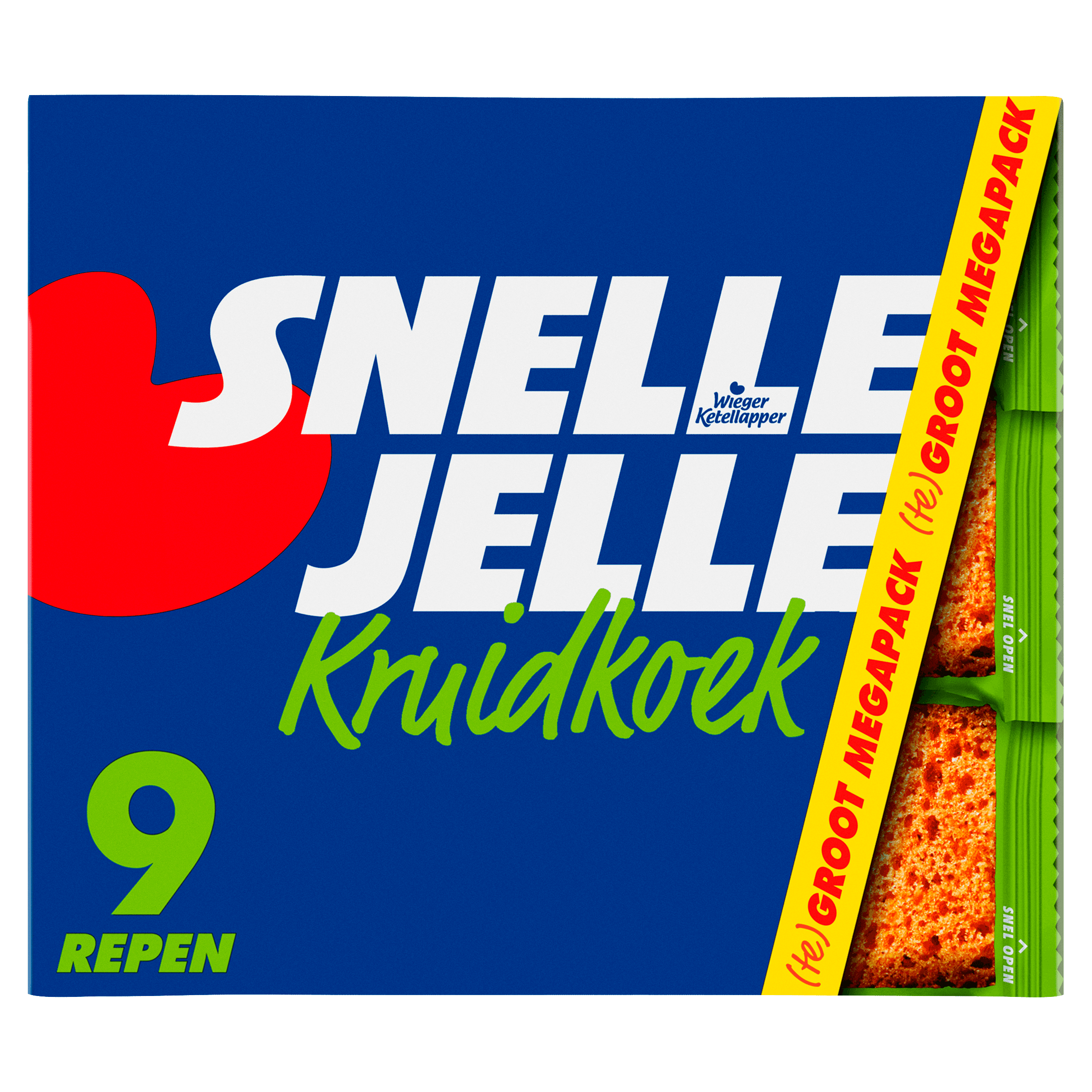 Snelle Jelle Ontbijtkoek kruidkoek naturel 9-pack