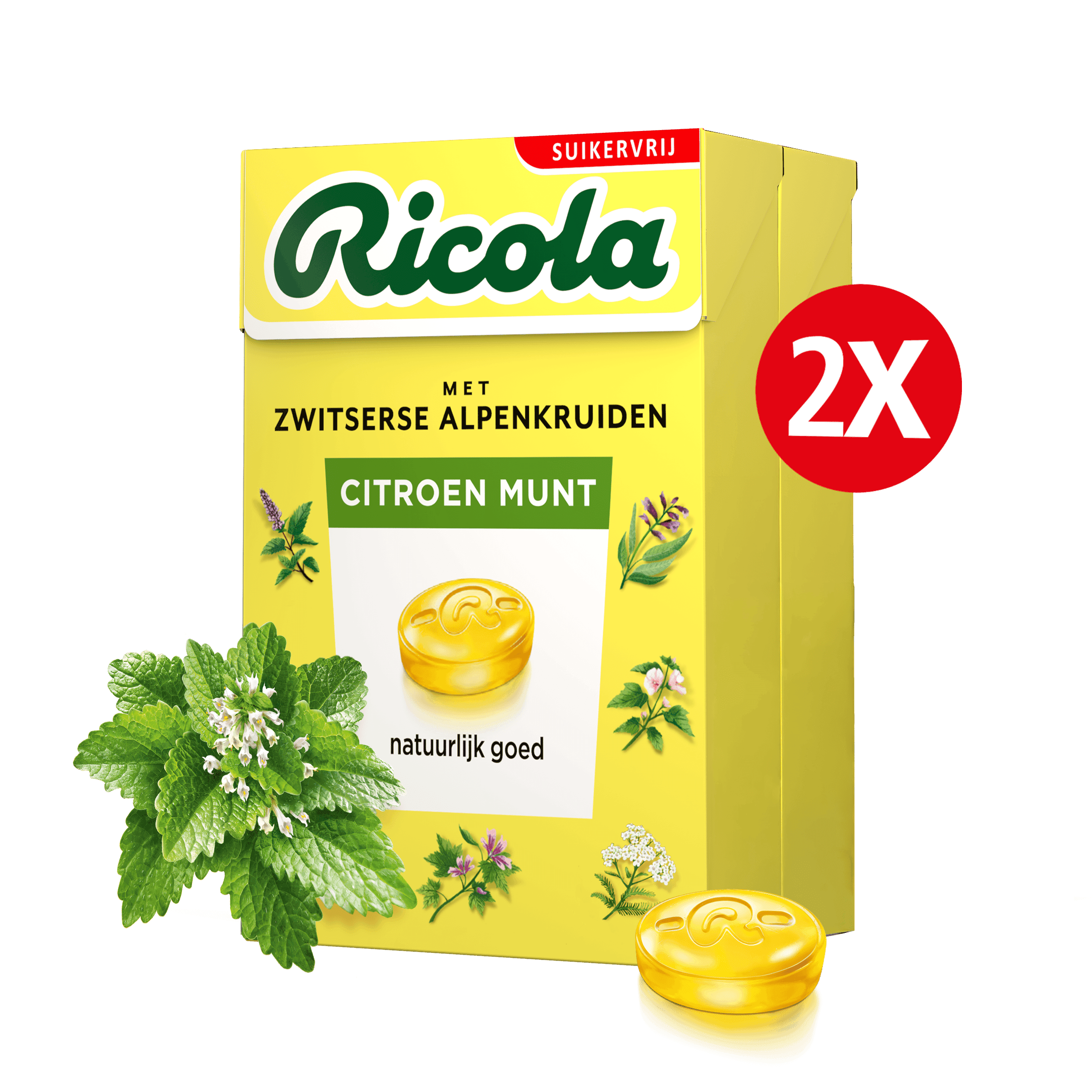 Ricola Citroen Munt keelpastilles suikervrij