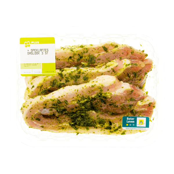 PLUS Boerentrots Speklapjes daslook 3 stuks