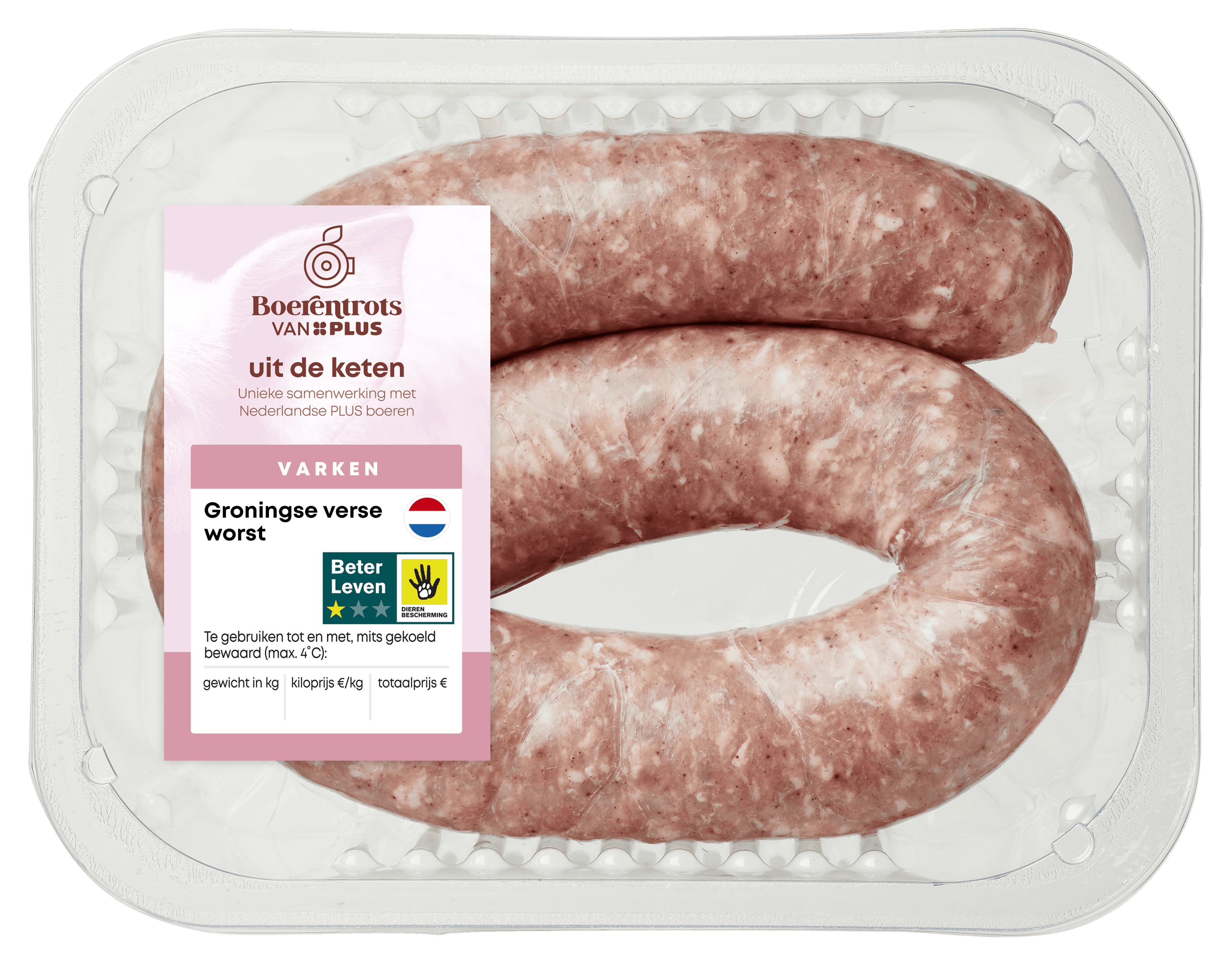 PLUS Boerentrots Groningse verse worst