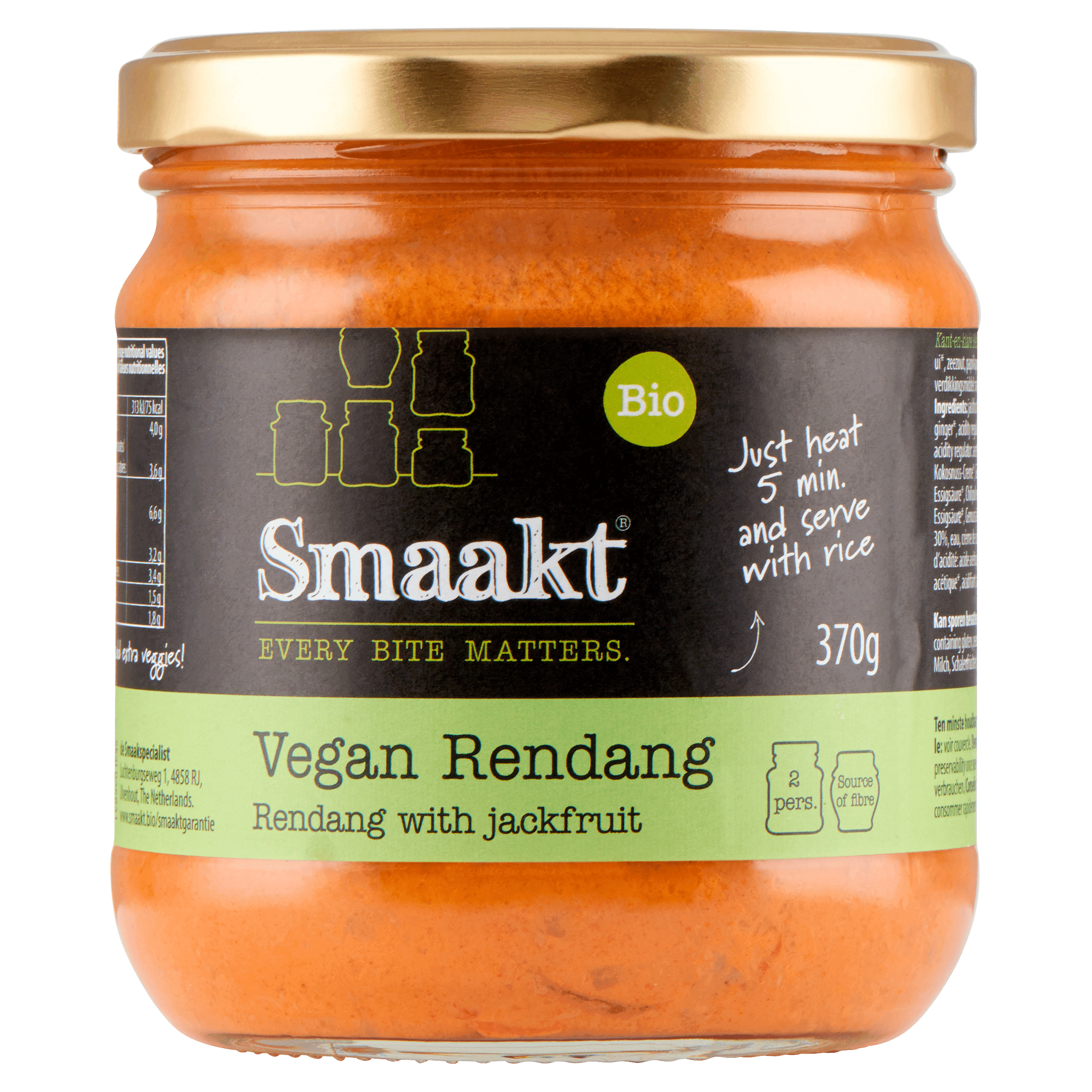 Smaakt Vegan rendang met jackfruit biologisch