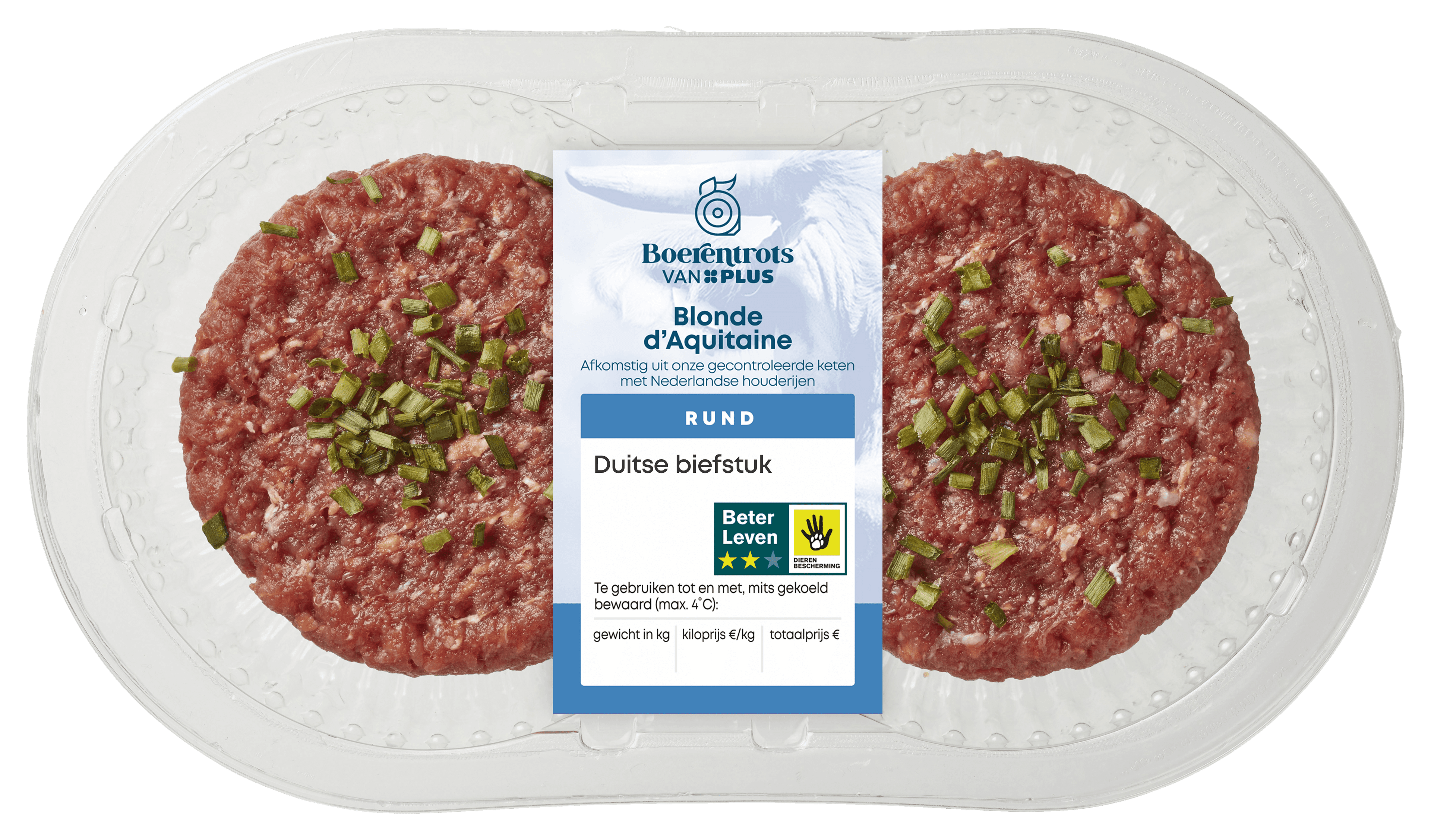 PLUS Boerentrots Duitse biefstuk 2 stuks