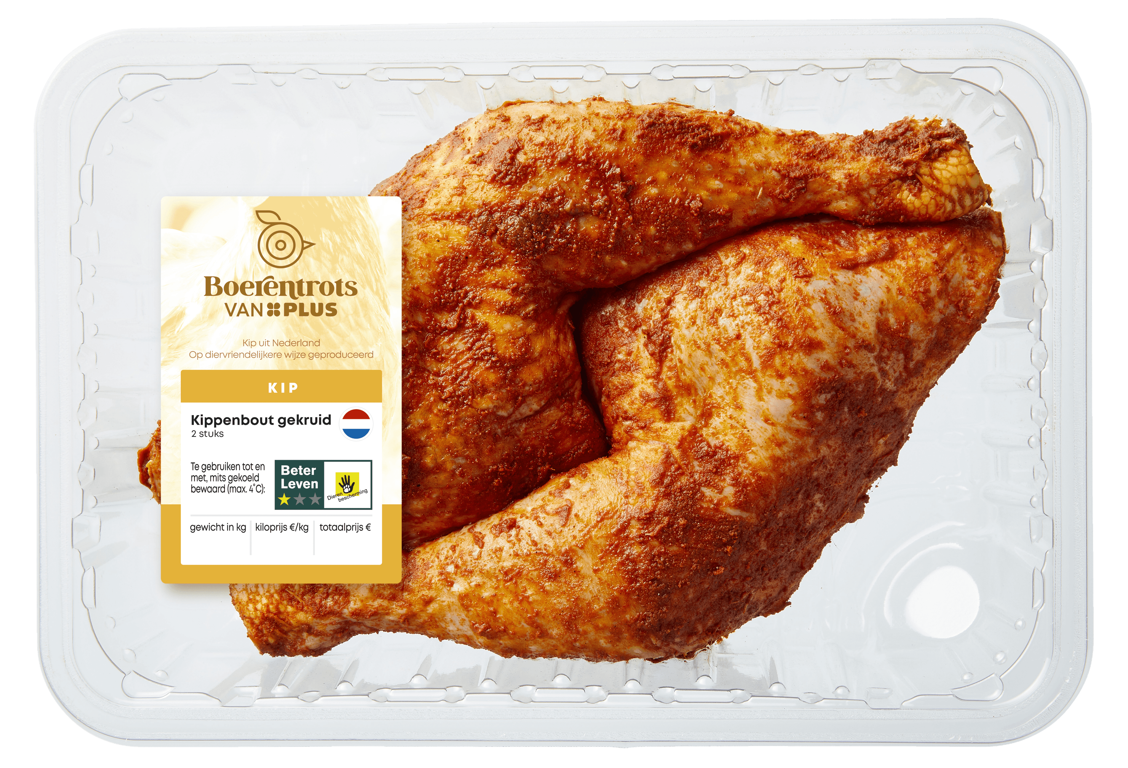 PLUS Boerentrots Kippenbout gekruid 2st