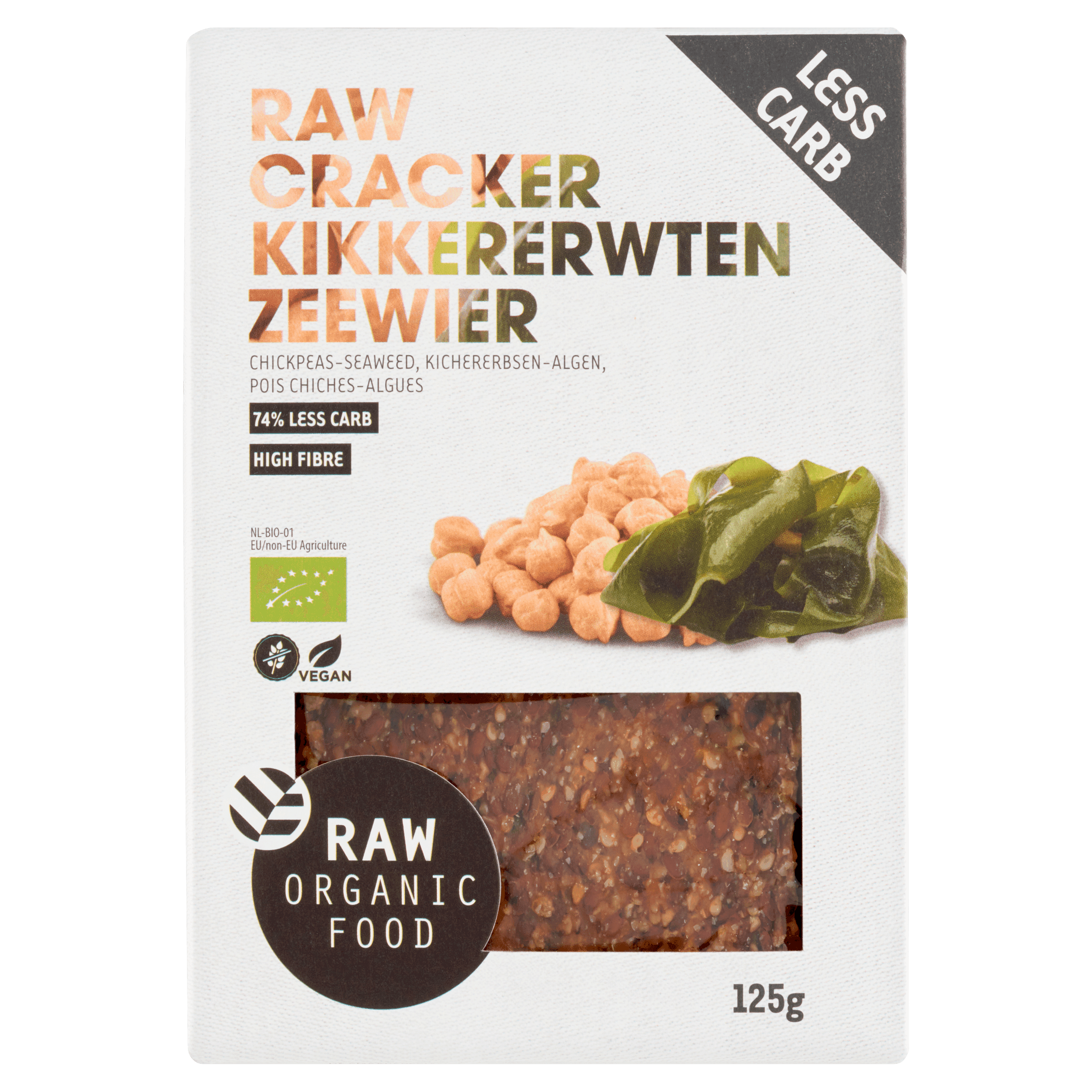 Raw Organic Food Raw crackers kikkererwt-zeezout bio