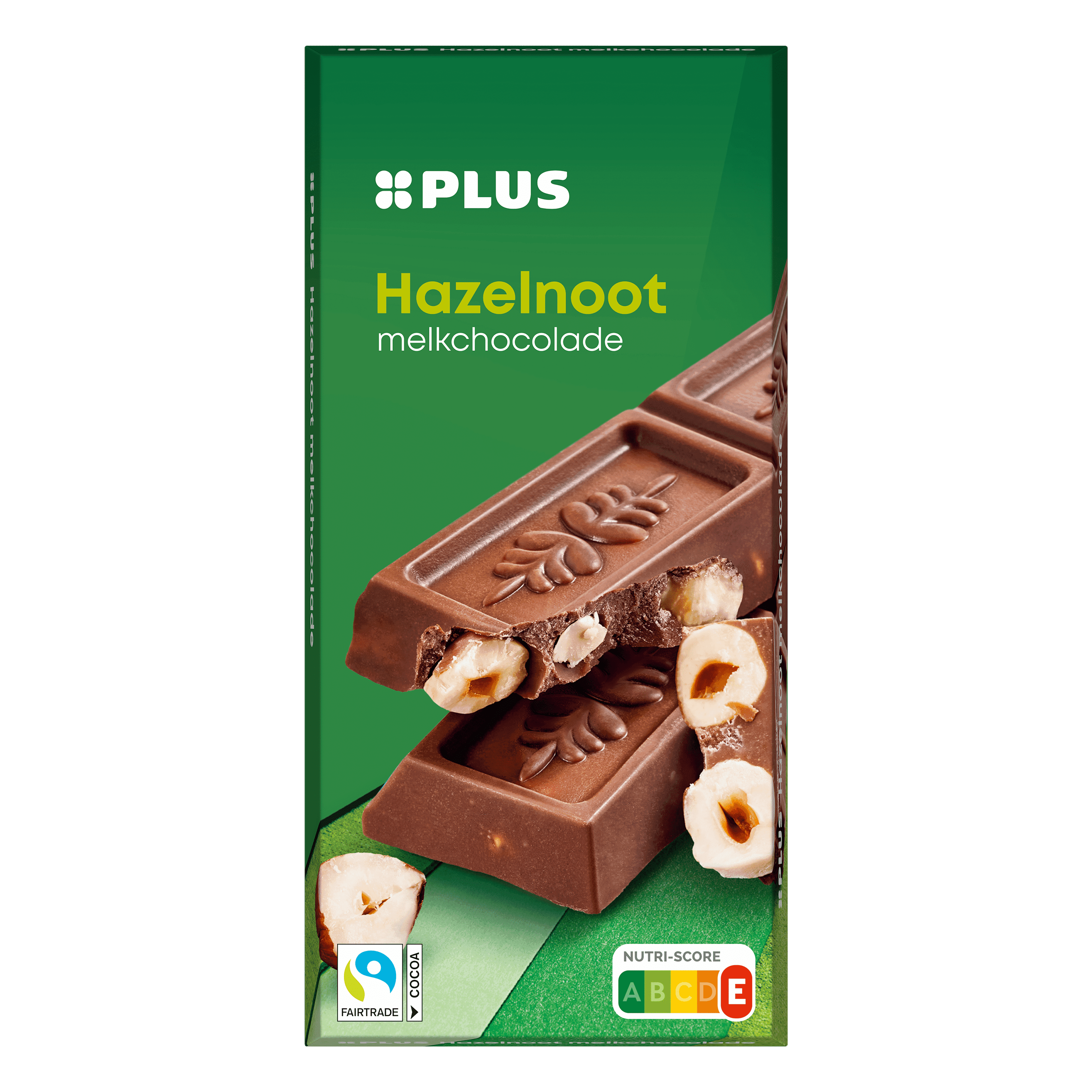 PLUS Chocoladereep melk hazelnoot Fairtrade