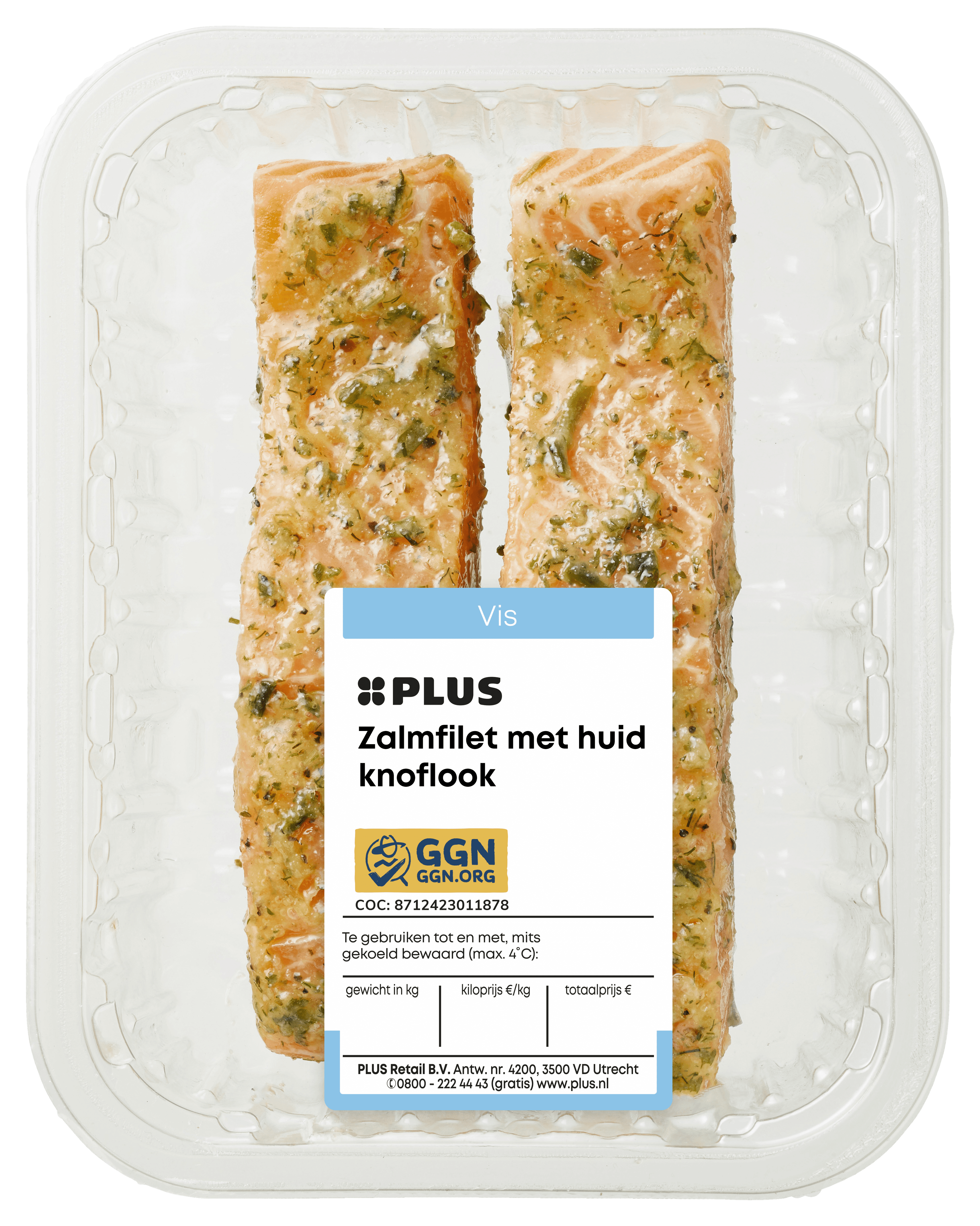 PLUS Zalmfilet met huid knoflookmarinade
