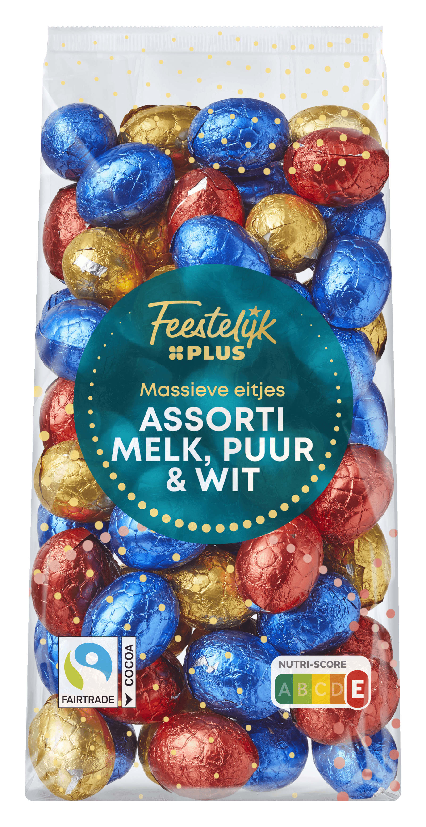 Feestelijk PLUS Paaseitjes melk puur wit massief