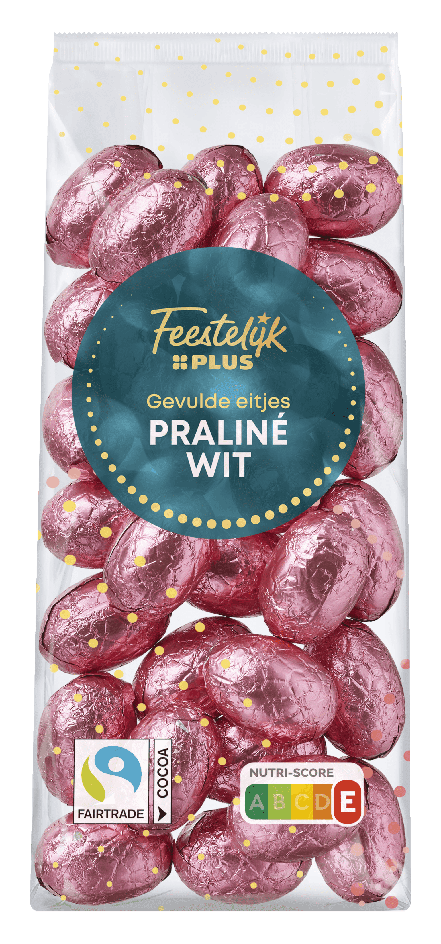 Feestelijk PLUS Paaseitjes wit praliné