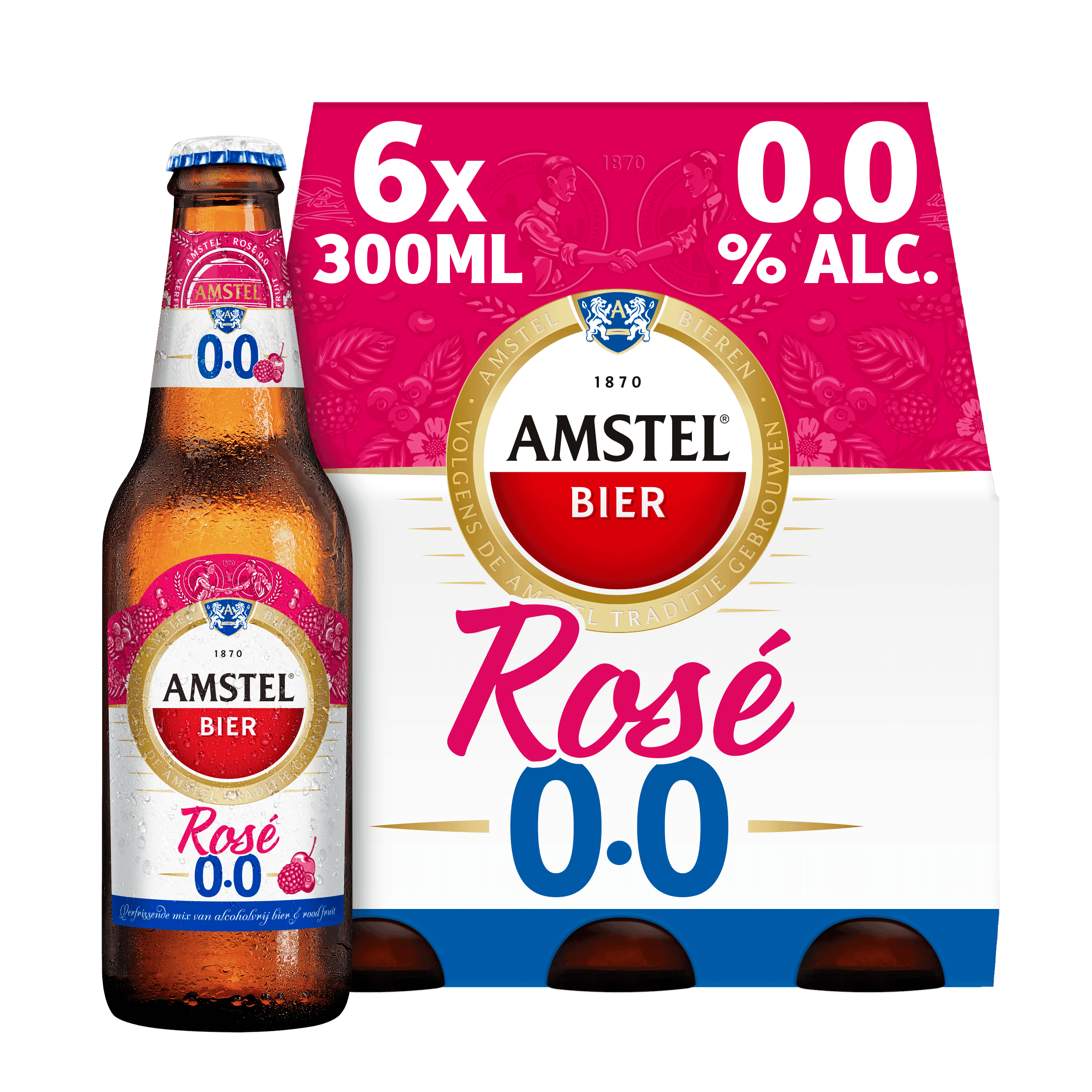 Amstel Rosé 0.0 bier fles