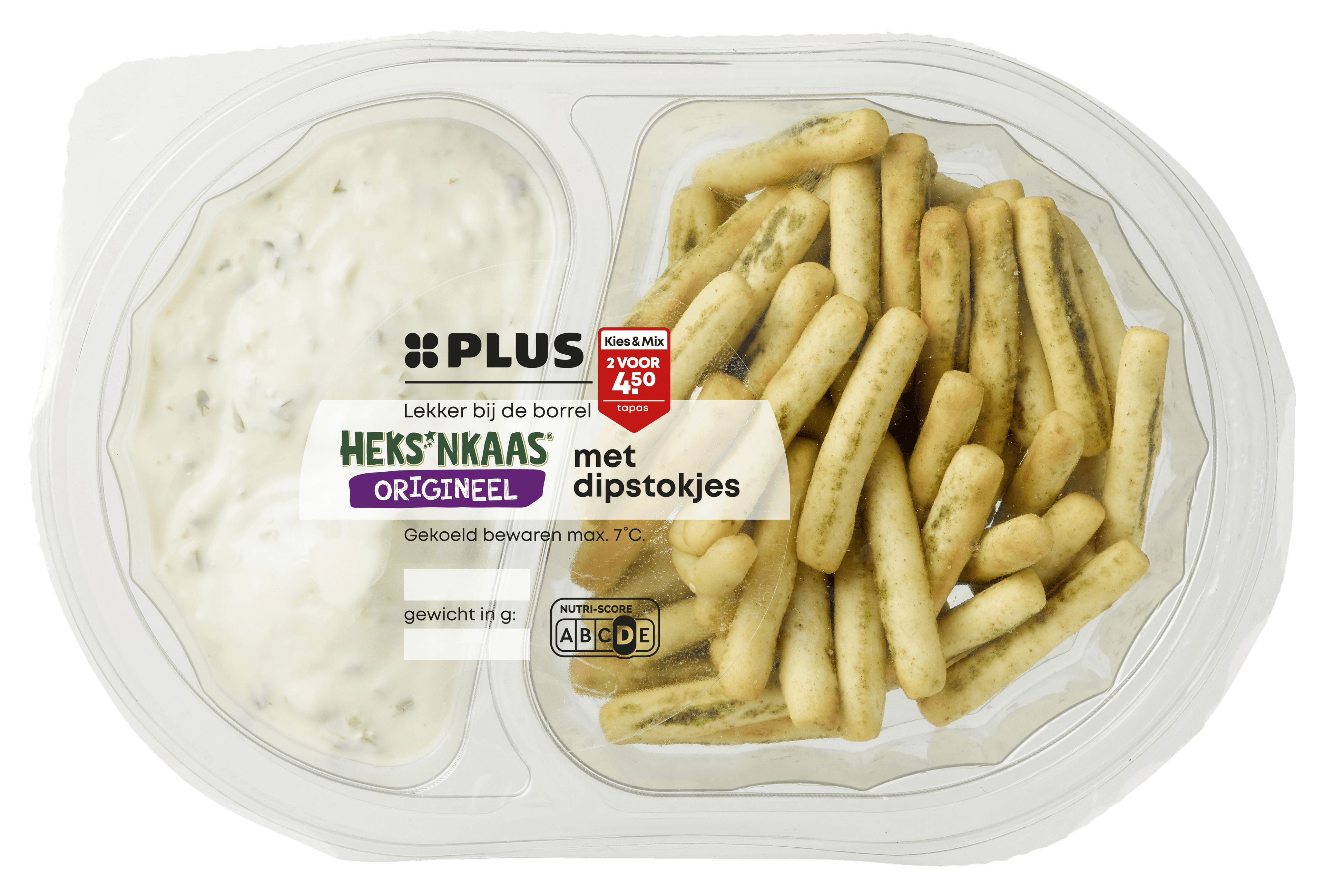 PLUS Heks'nkaas met dipstokjes