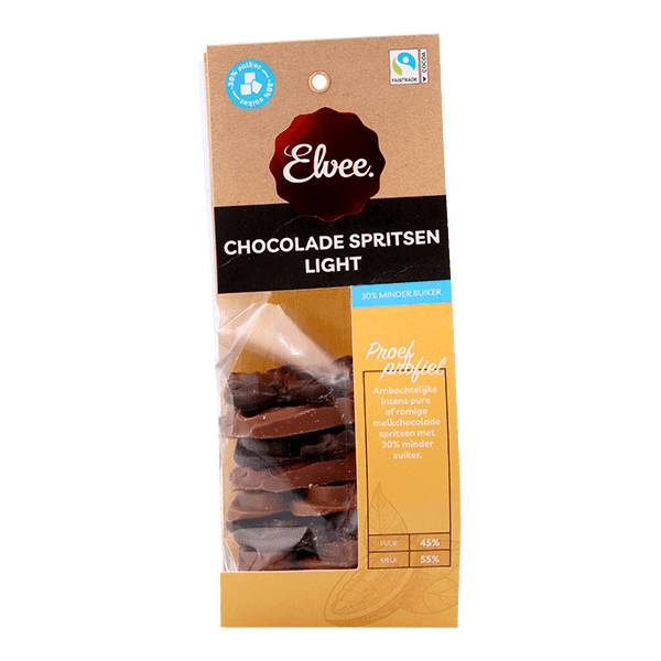 Elvee Chocolade spritsen minder suiker