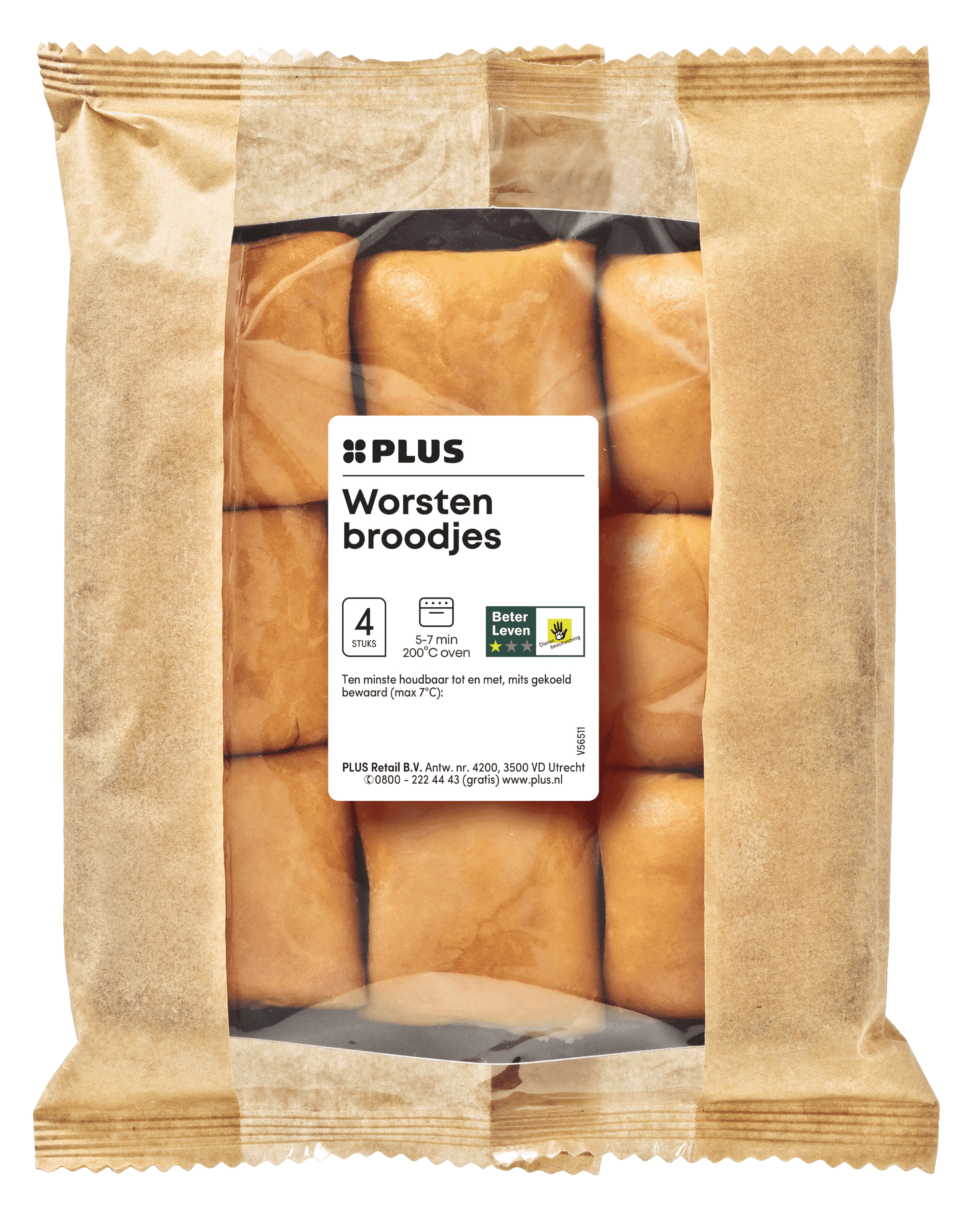 PLUS Worstenbroodjes mini