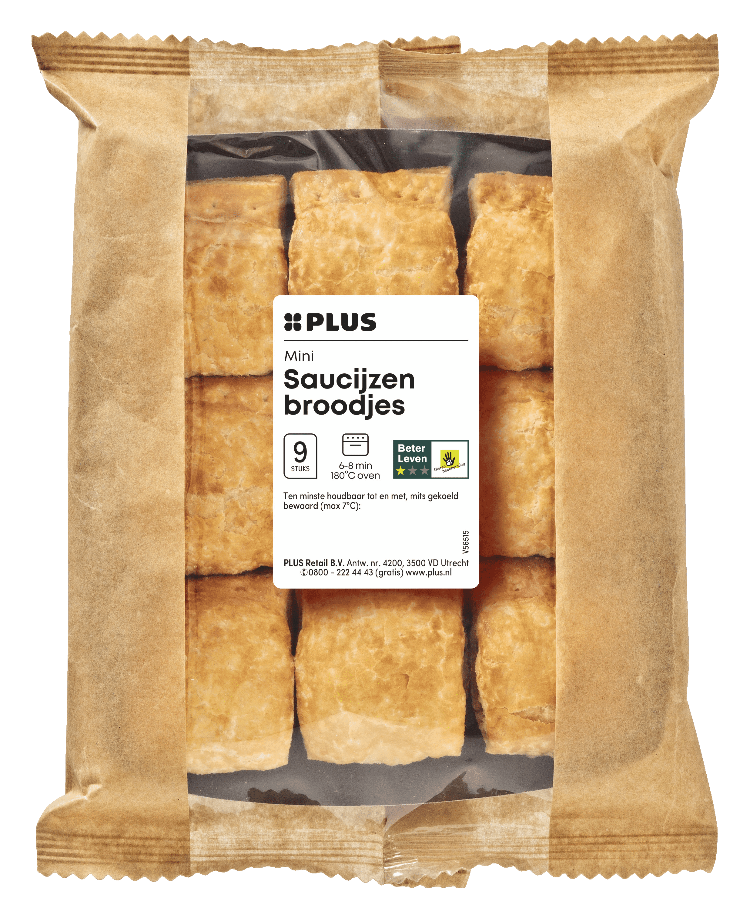 PLUS Saucijzenbroodjes mini