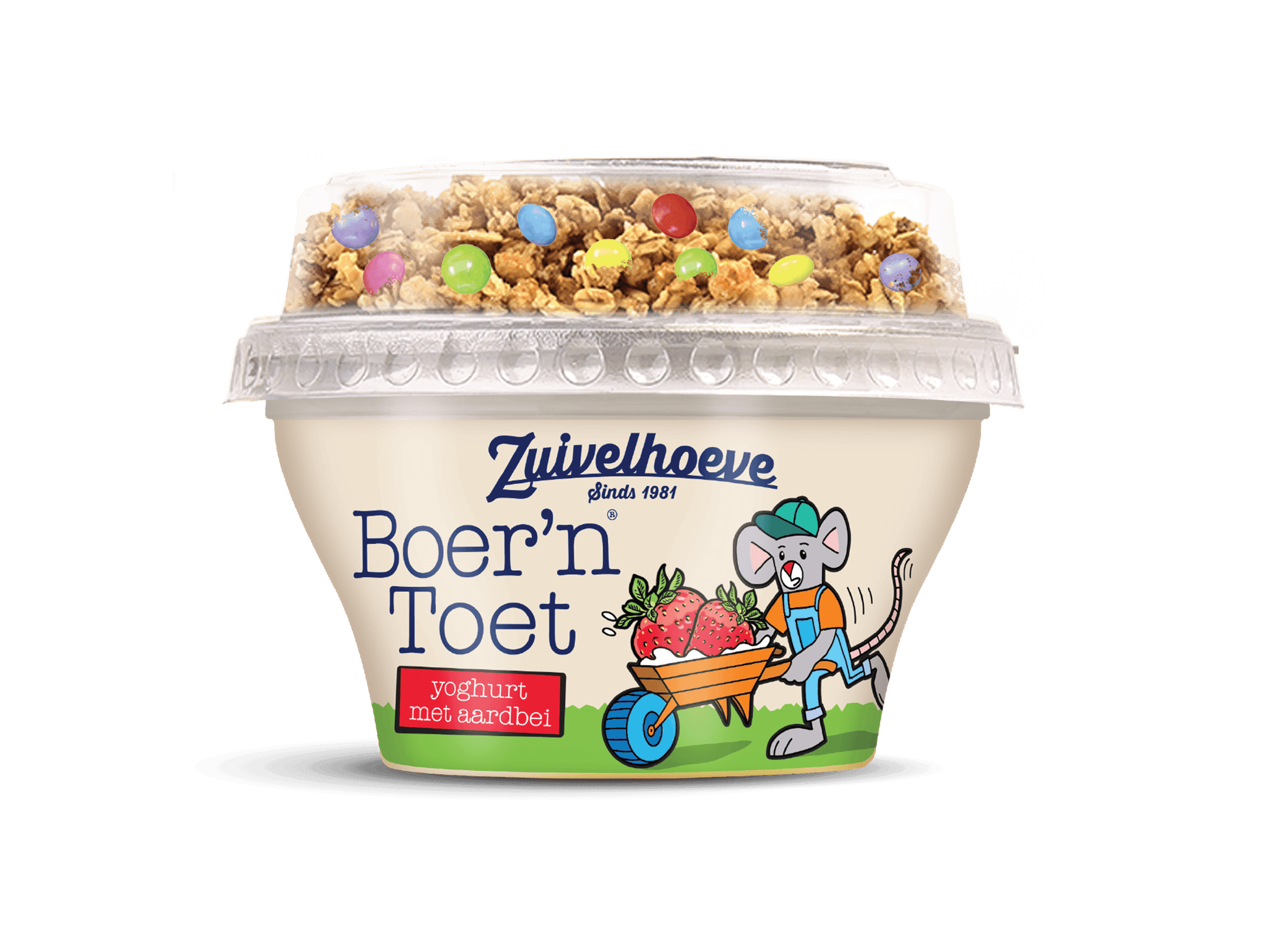 Zuivelhoeve Boer'n Toet Topcup Aardbei