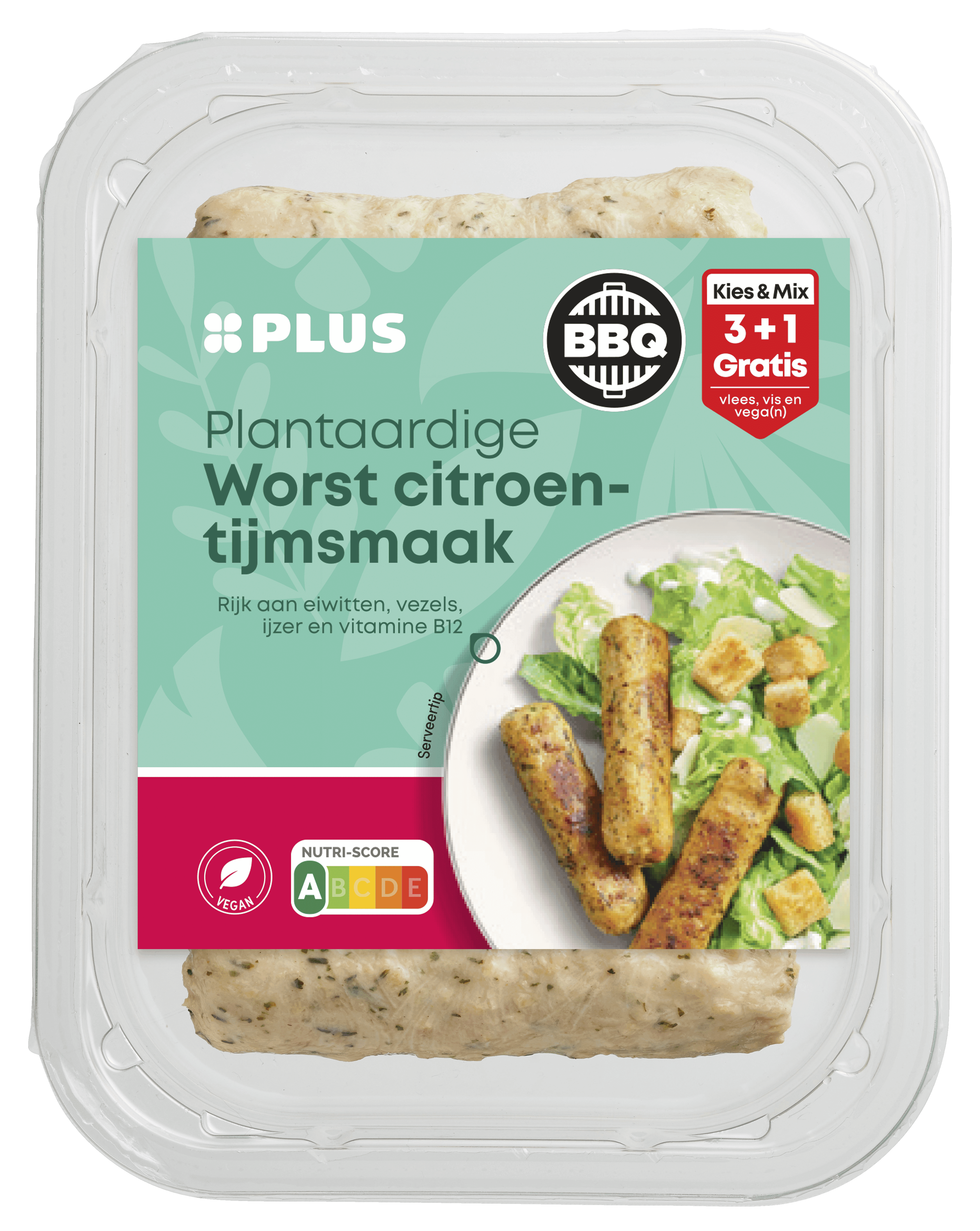PLUS BBQ Plantaardige worst citroen-tijm