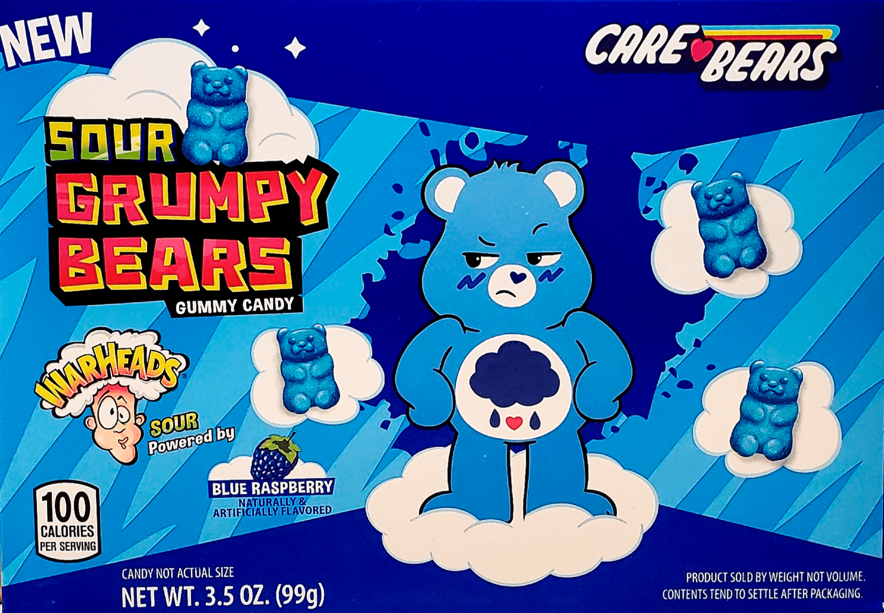 Warheads Grumpy Bears Raspberry