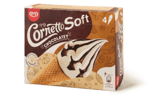 Soft chocolate cornetto