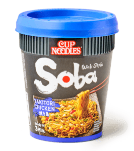 Soba cup yakitori chicken