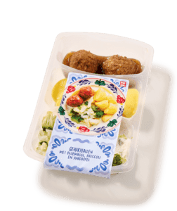 Gehaktballen met bloemkool, broccoli en aardappel