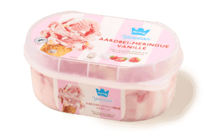 Roomijs aardbeien meringue