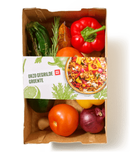 Verspakket orzo gegrilde groenten