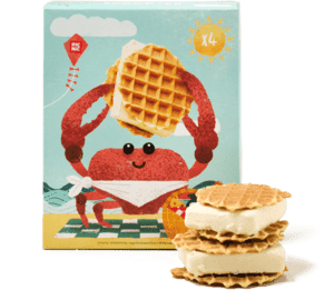 Vanille roomijs wafels