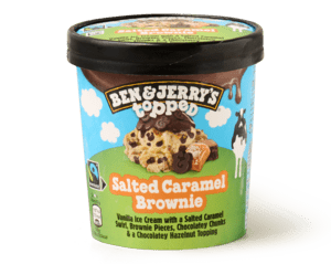 Topped salted caramel brownie