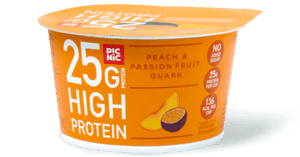 High protein kwark perzik passievrucht