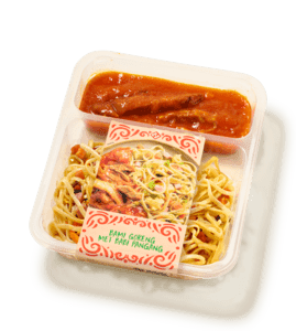 Bami goreng met babi pangang