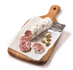 Droge worst pistache & citroen