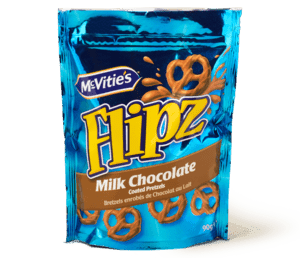 Flipz milk chocolate pretzels