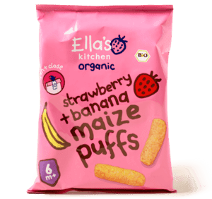 Maize puffs aardbei banaan 6+