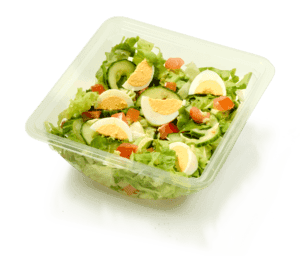 Groene salade komkommer tomaat