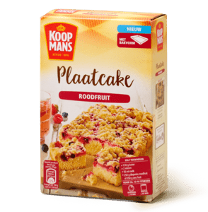 Plaatcake rood fruit