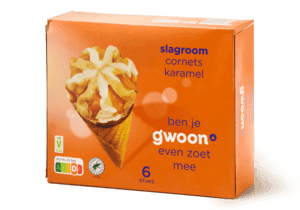 Cornets karamel ijsjes