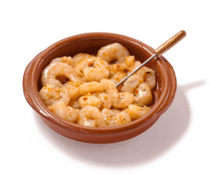 Garnalen in pittige marinade