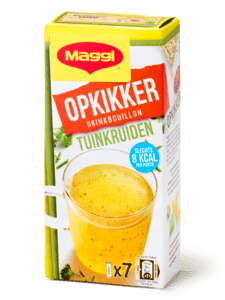 Opkikker drinkbouillon tuinkruiden
